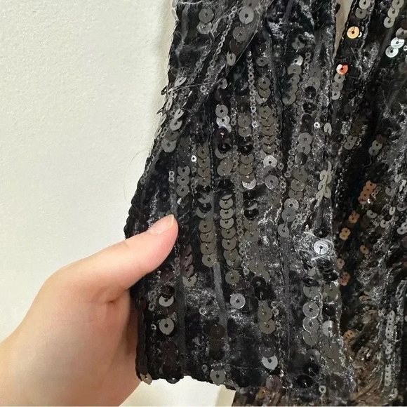 ASTR the label Women's Paris Velvet Sequin Wrap Mini Dress Small - Picture 7 of 11